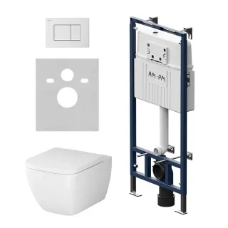 Комплект унитаза с инсталляцией AM.PM Gem IS100201.901701 сиденье микролифт